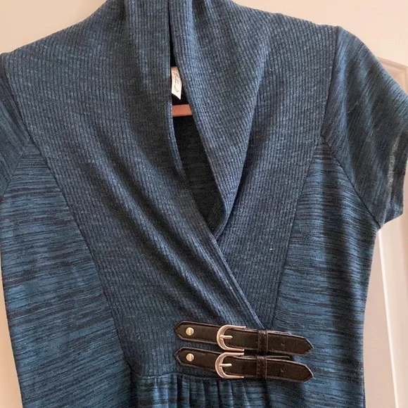 Teal coloured sweater like dress in size M - Picture 3 of 4